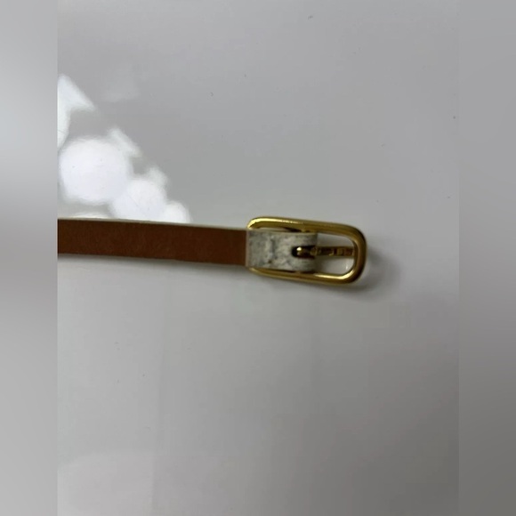 Club Monaco Women's Skinny Leather Belt, Xs - Picture 6 of 6